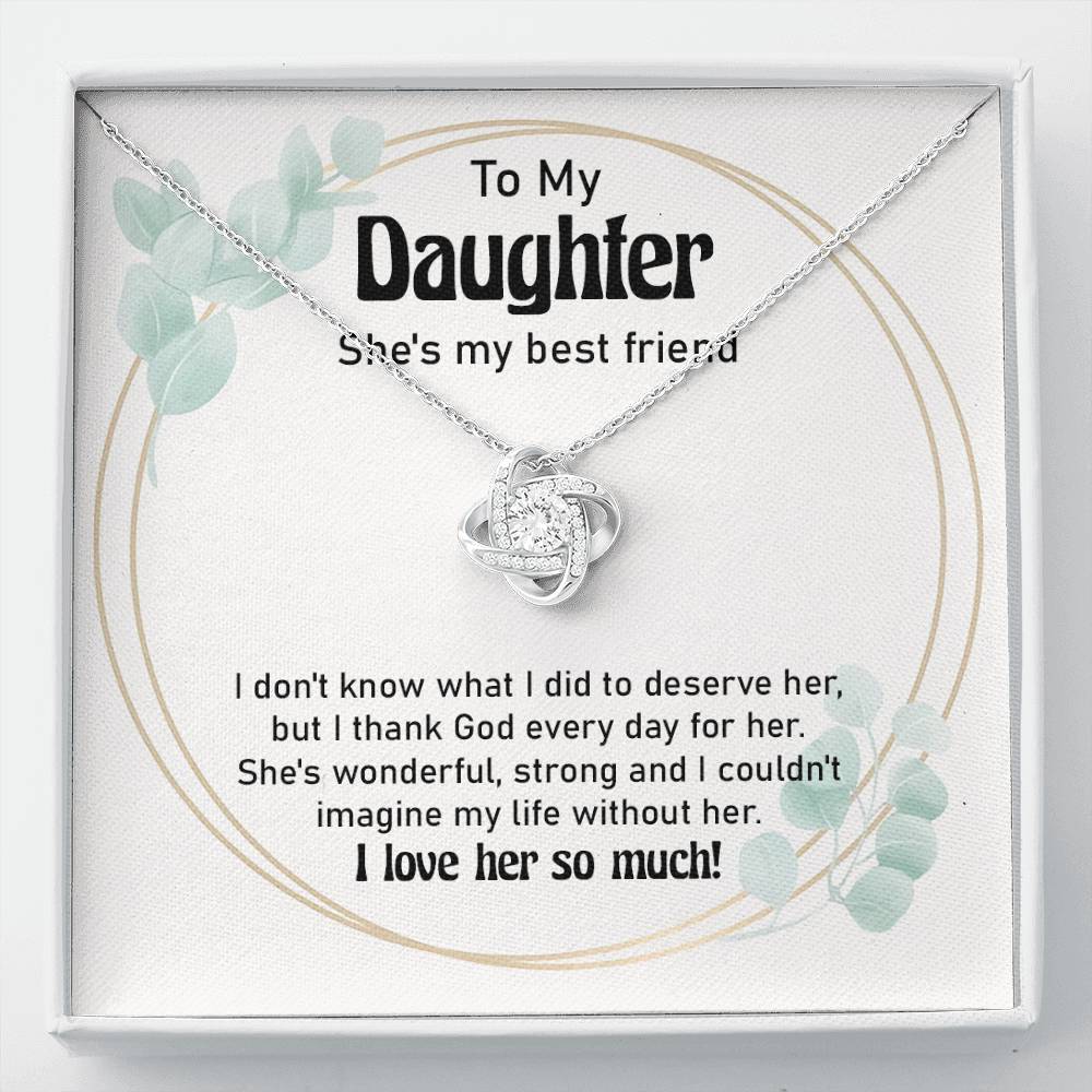 Daughter Necklace from Parent with Heartfelt Card