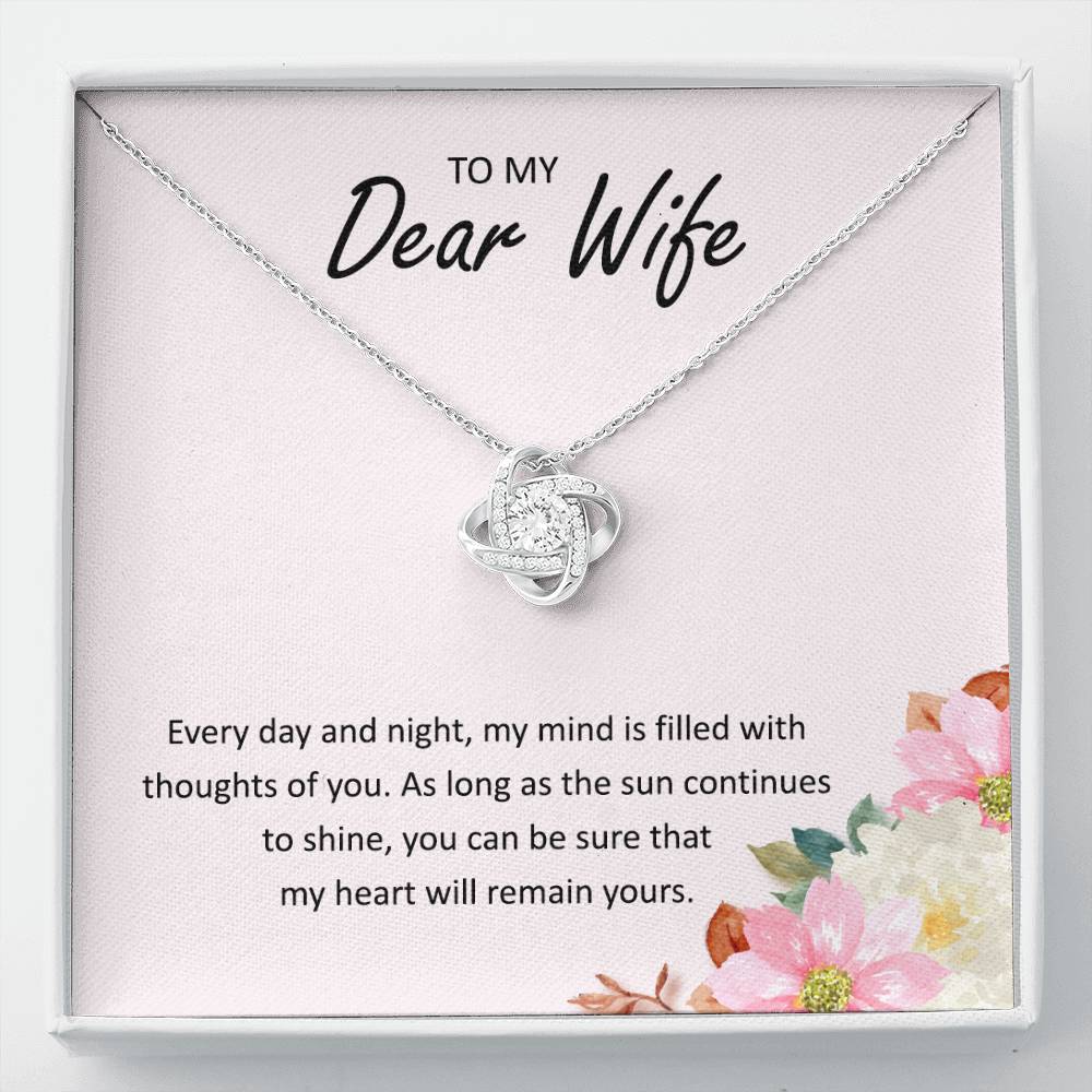 To My Dear Wife Necklace Romantic Gift for Her