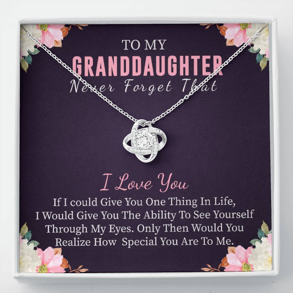 To My Granddaughter Necklace Gift From Grandma