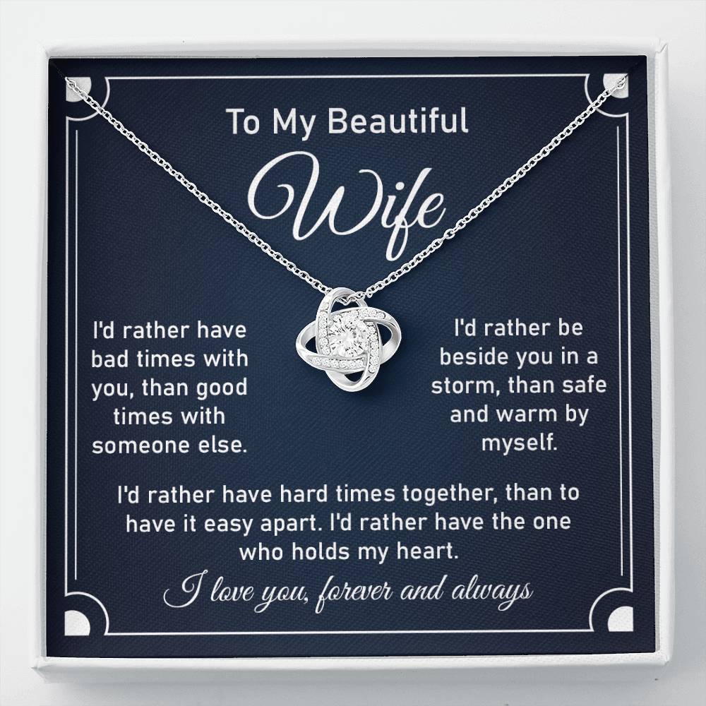 Wife Necklace Gift with Love Message