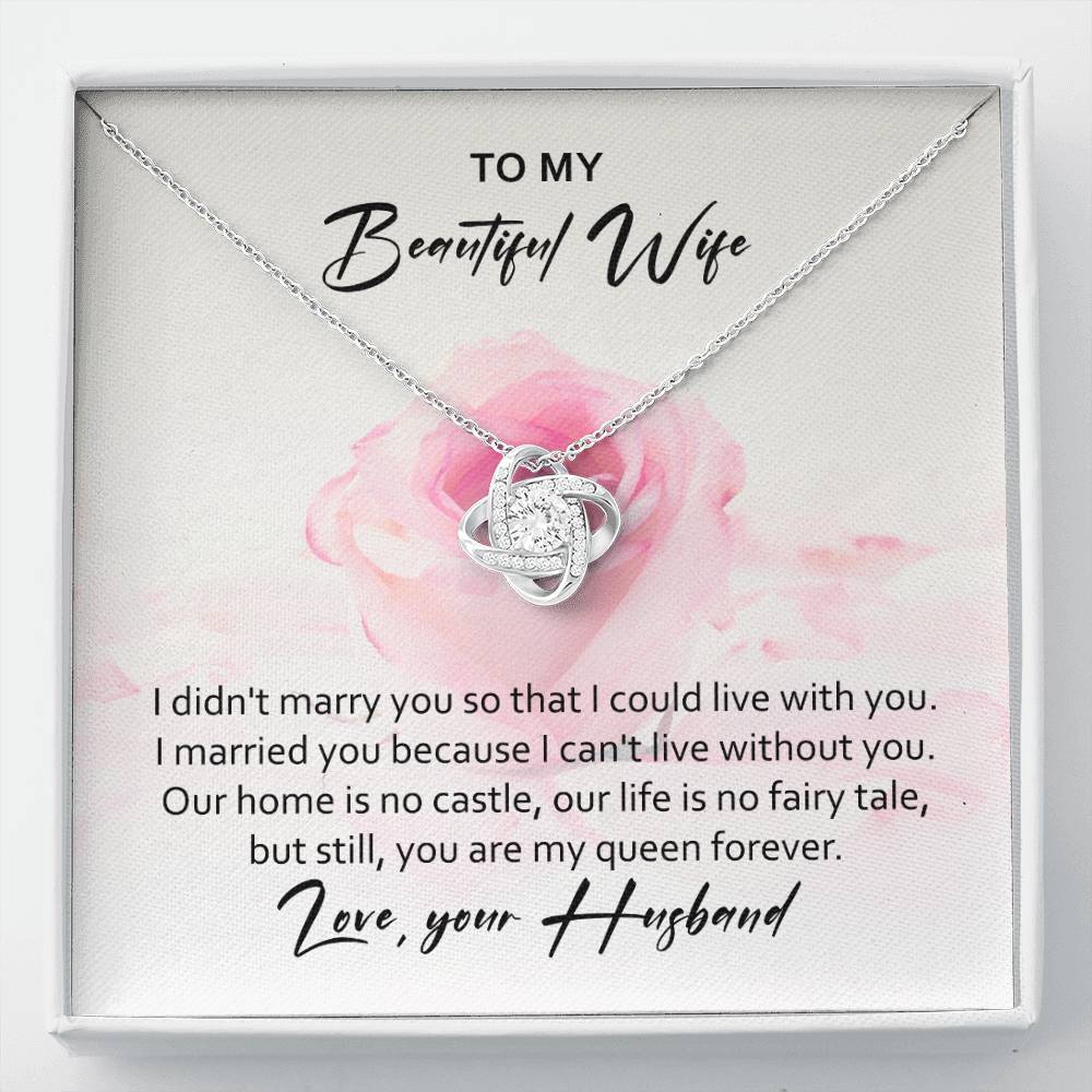To My Beautiful Wife Necklace Gift from Husband