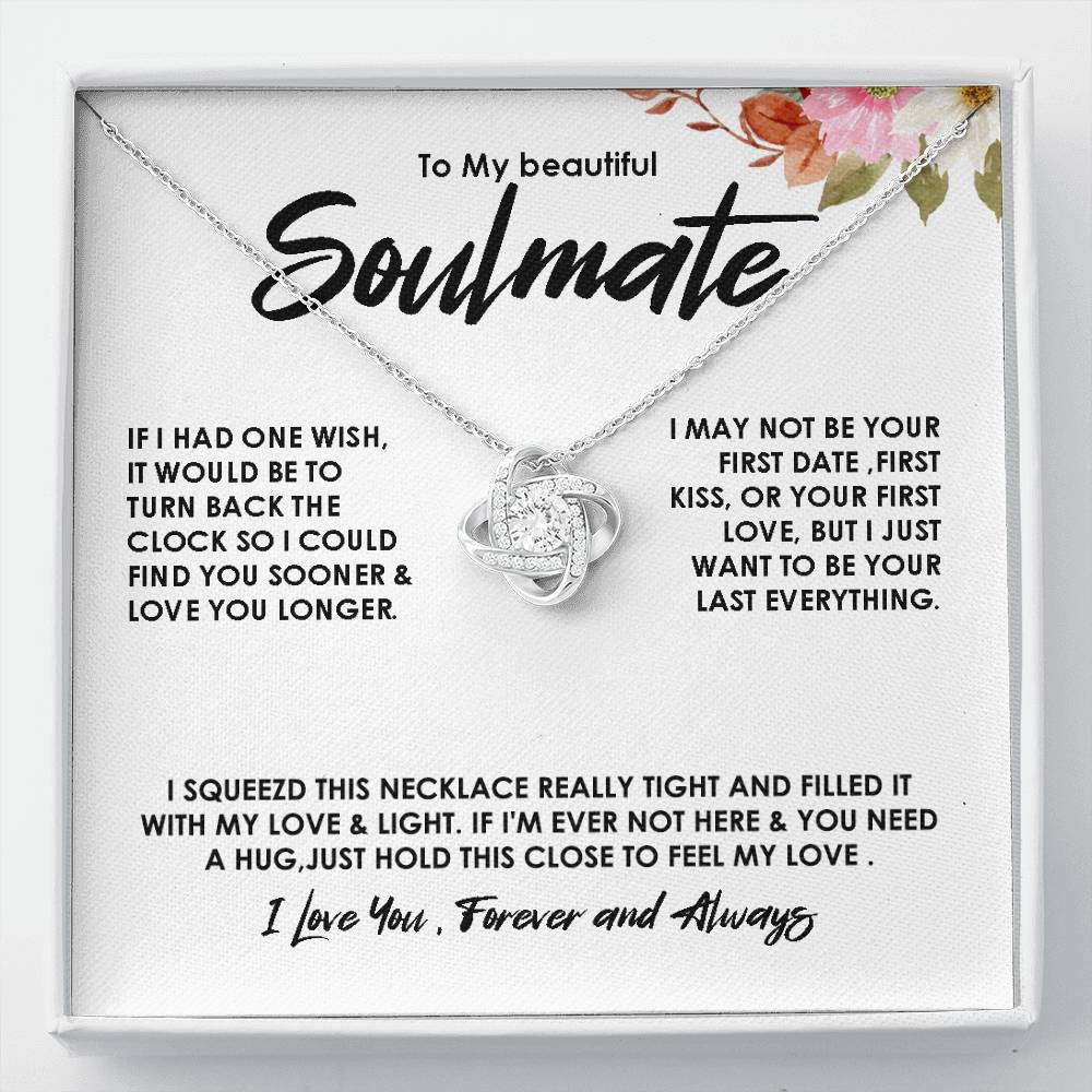 To My Soulmate Necklace Gift for Her With Message card
