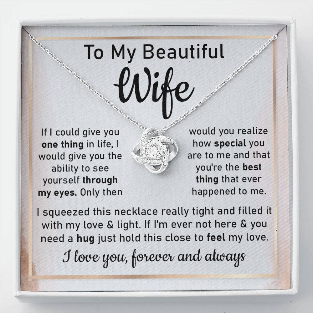 Necklace Gift for Wife with Romantic Message Card