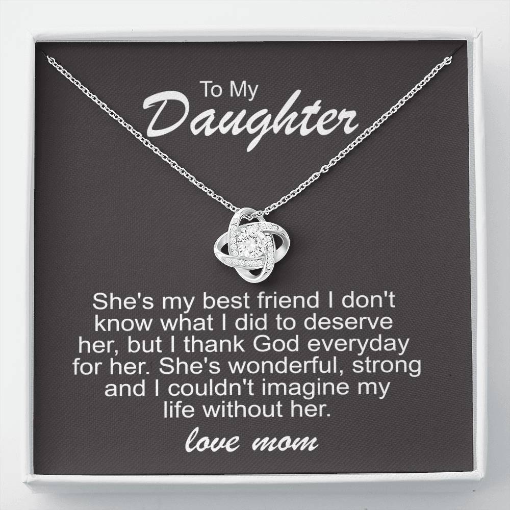 Daughter Necklace from Mom – Strong & Loved Gift