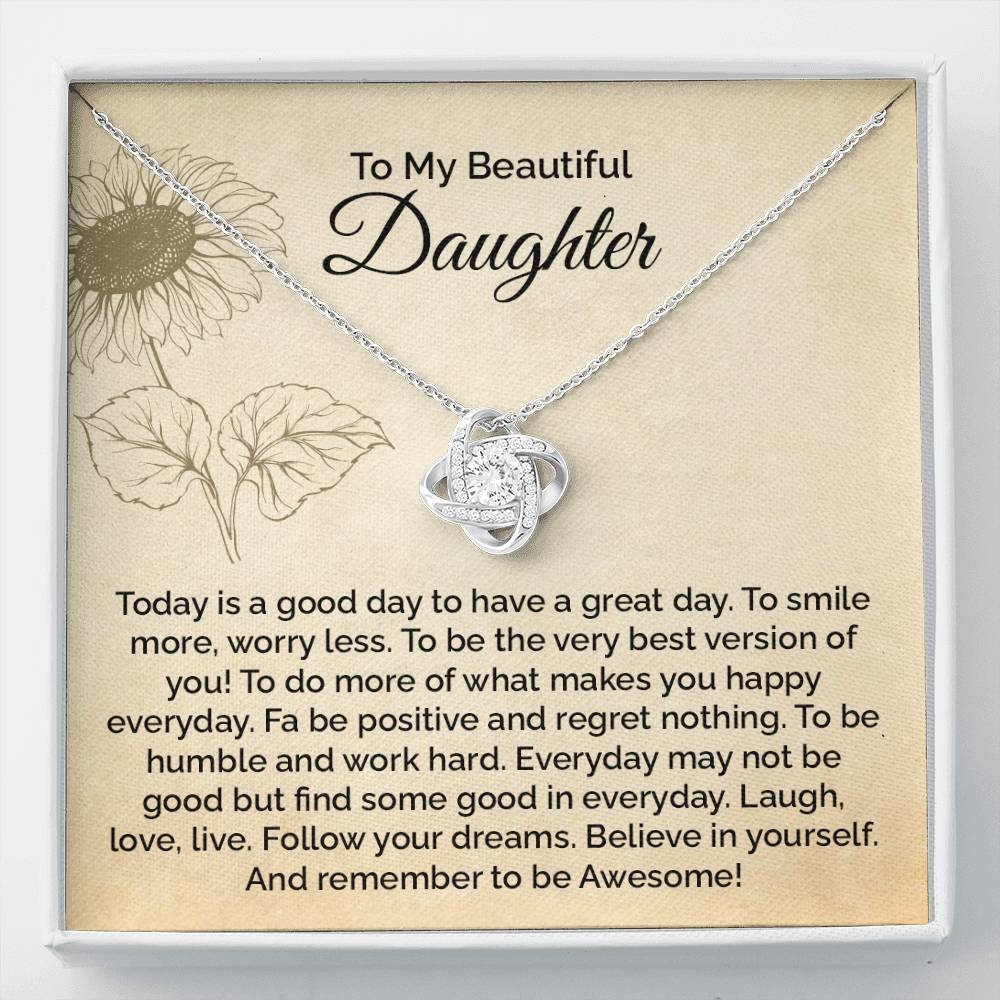 Inspirational Daughter Necklace Gift from Mom or Dad