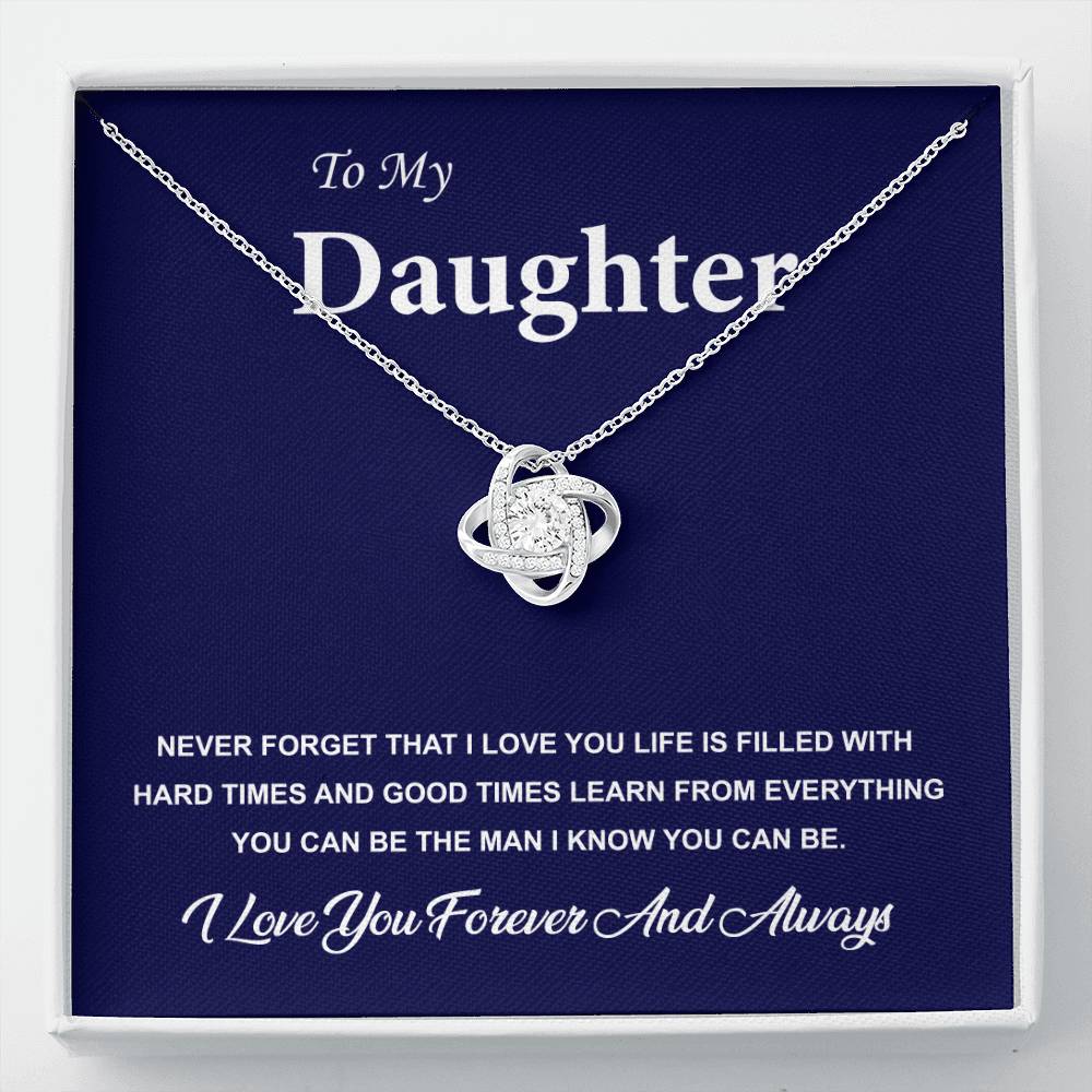 Love Knot Necklace Gift from Dad to Daughter