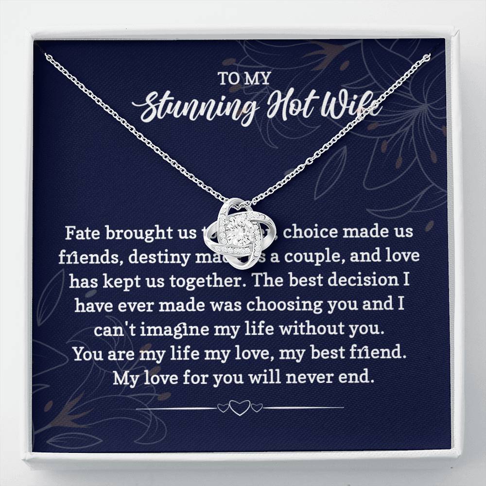 Necklace Gift for Wife from Husband with Love Card