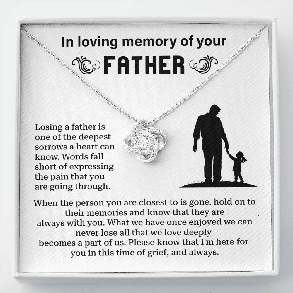 In Loving Memory Of Your Father Memorial Necklace Gift Sentimental Jewelry For Loss Of Father Emotional Keepsake For Remembrance Jewelry Gift For Memorial Special Gift For Grieving Family Unique Gift For Remembrance Emotional Connection Necklace
