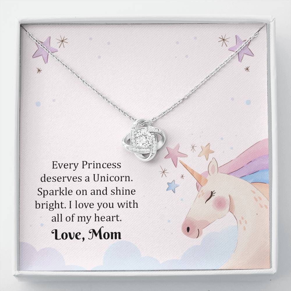 Unicorn Necklace Gift for Daughter from Mom