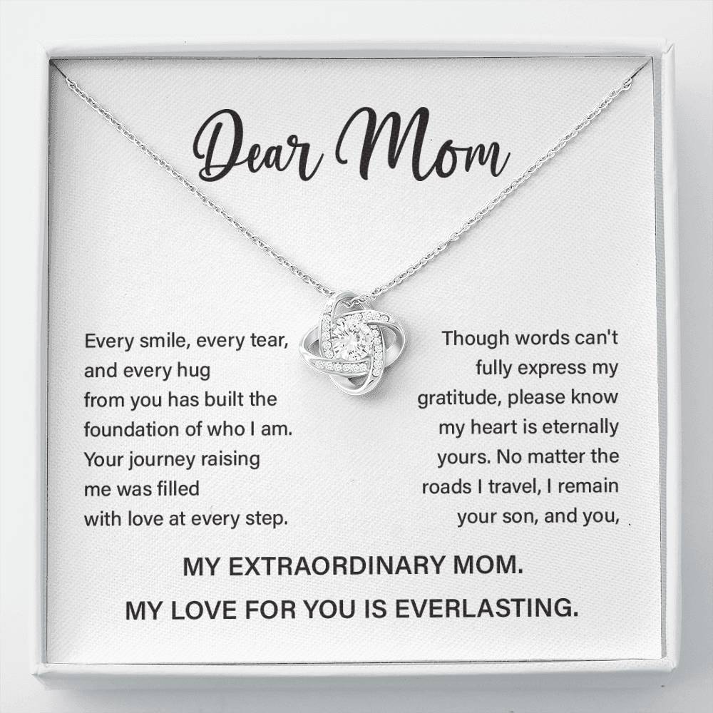 Necklace with Everlasting Love Message for Mom