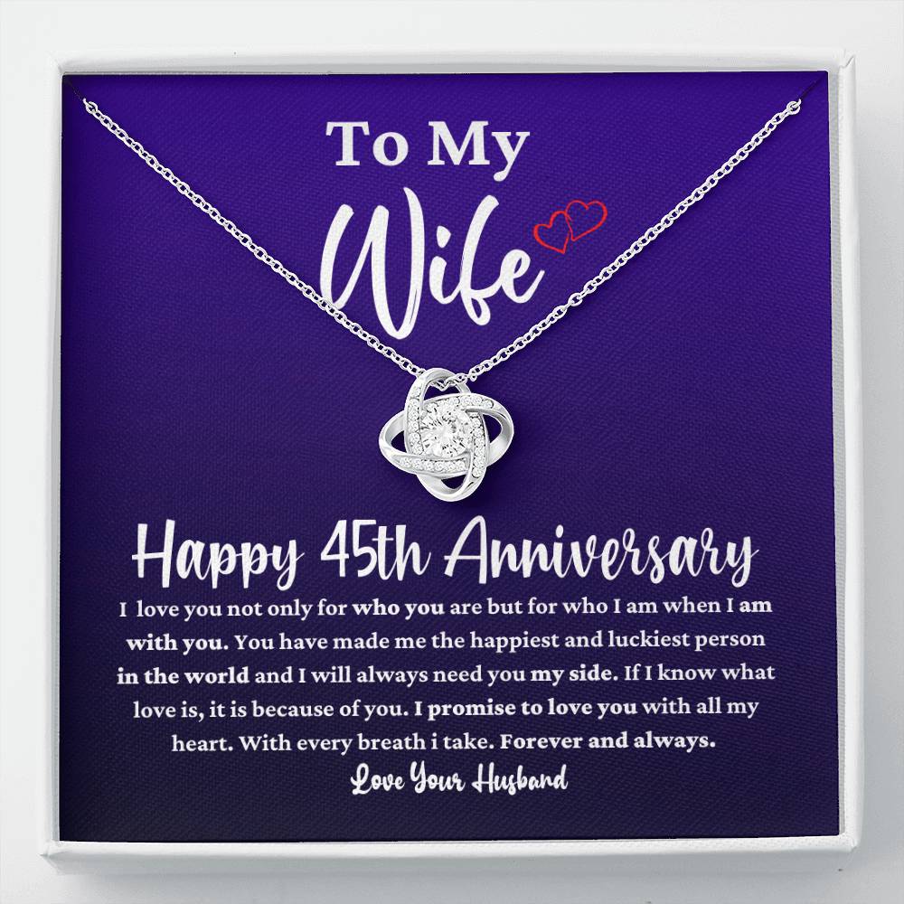 45th Anniversary Necklace Gift for Wife