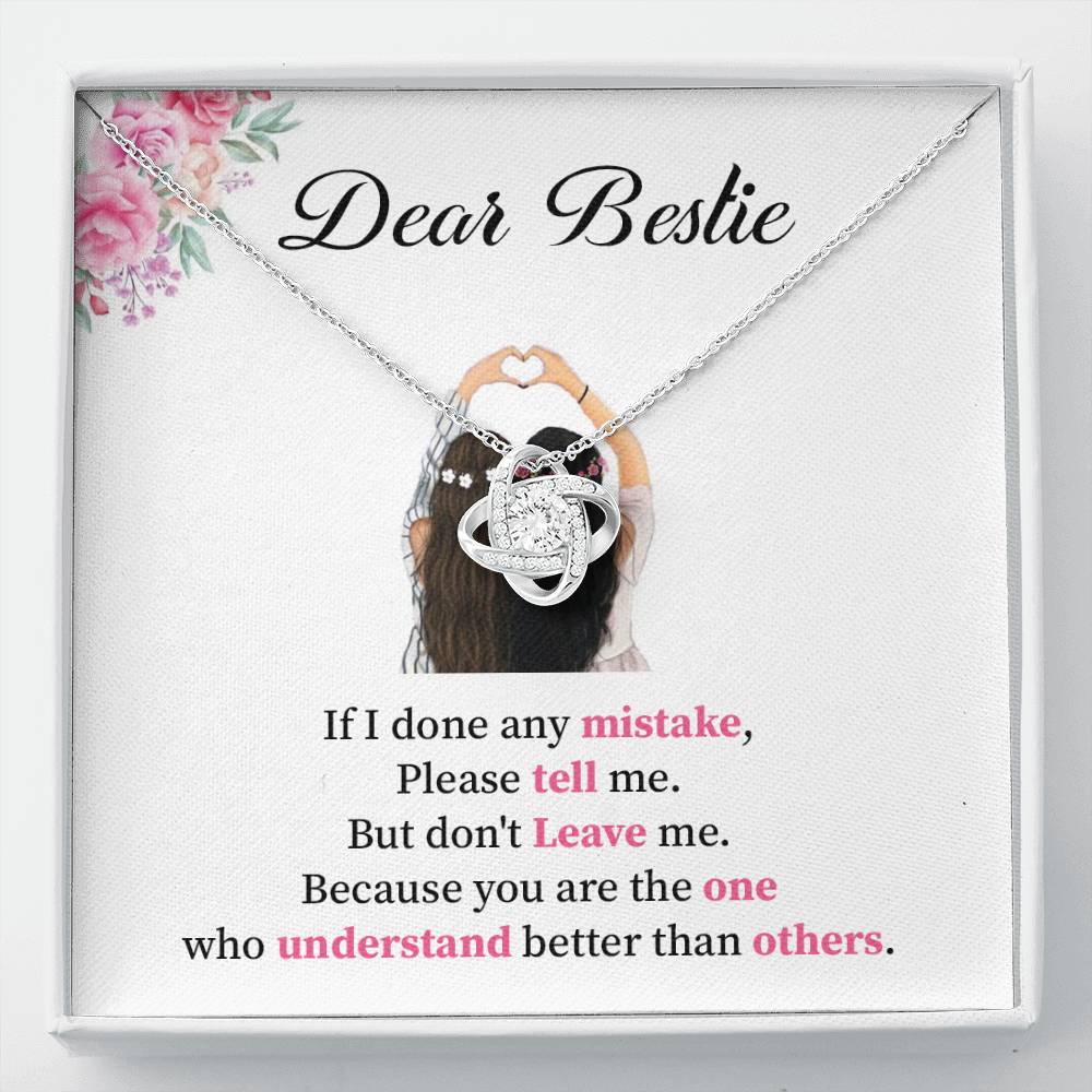 Bestie Necklace Gift with Apology Message Card