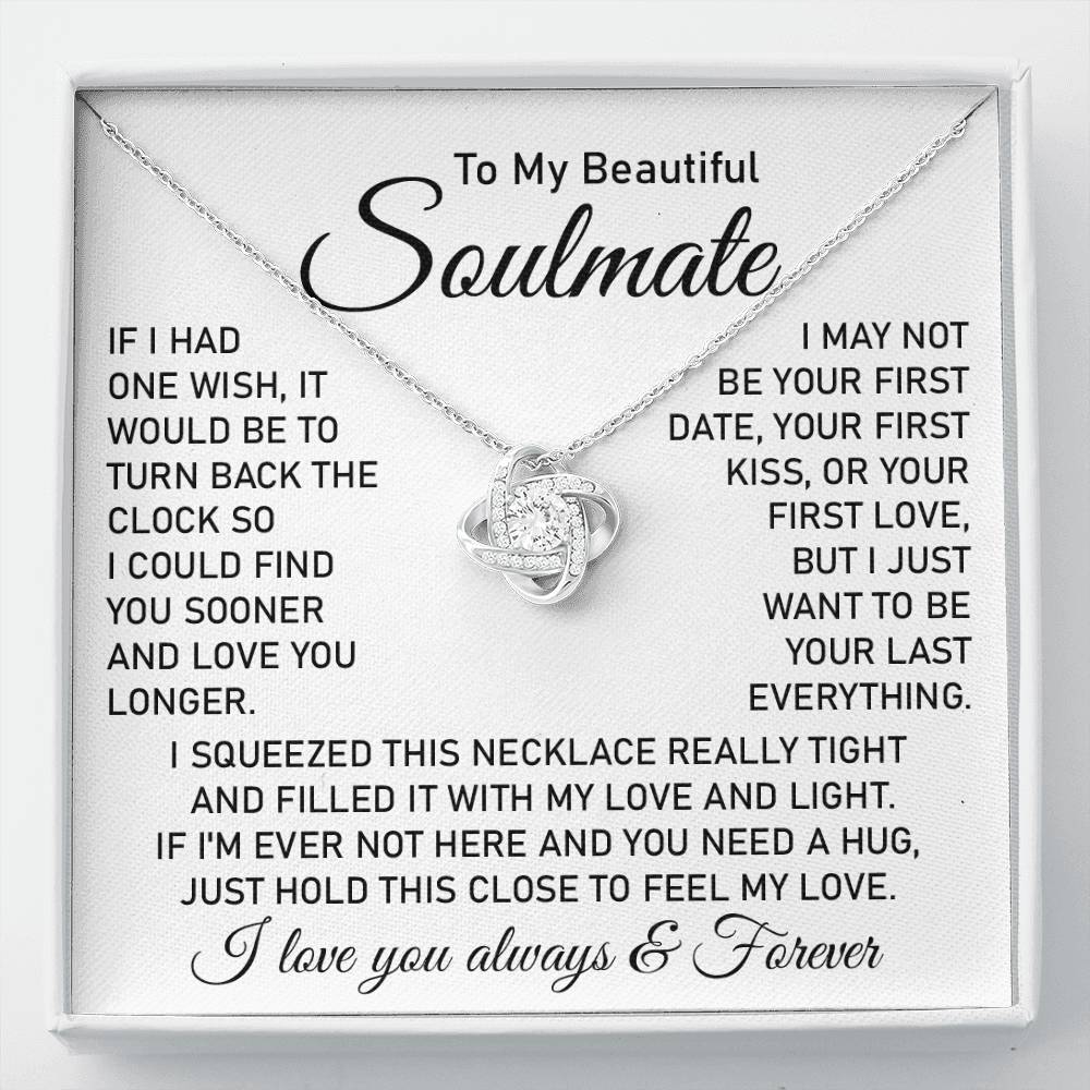 Soulmate Necklace with Romantic Keepsake Message