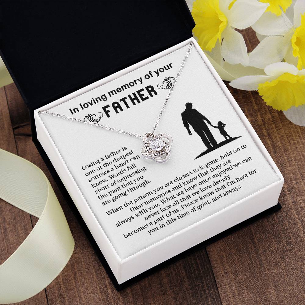 In Loving Memory Of Your Father Memorial Necklace Gift Sentimental Jewelry For Loss Of Father Emotional Keepsake For Remembrance Jewelry Gift For Memorial Special Gift For Grieving Family Unique Gift For Remembrance Emotional Connection Necklace