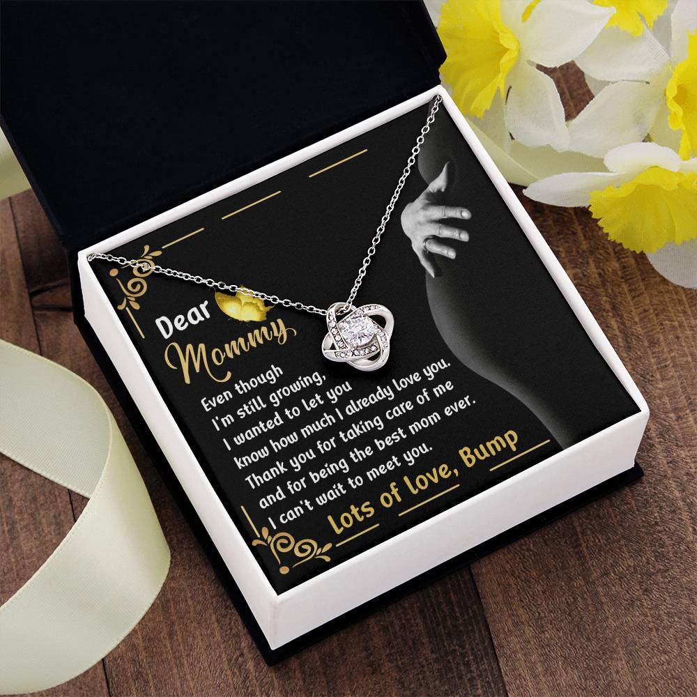 To Mommy from Bump Necklace – Growing Baby Gift with Loving Message