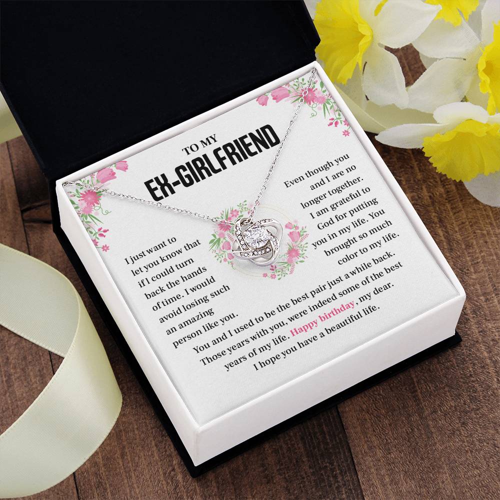 Ex-Girlfriend Birthday Necklace with Apology Card