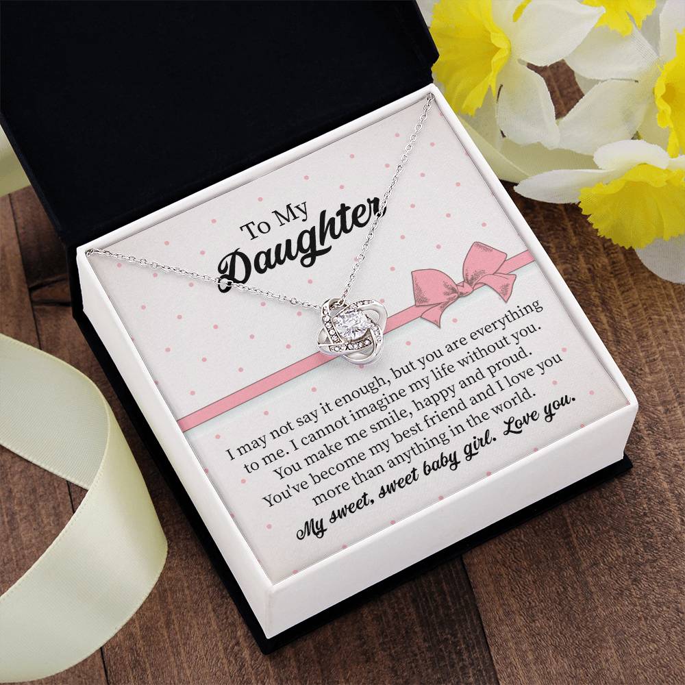 Daughter Necklace Gift With Heartfelt Message Card