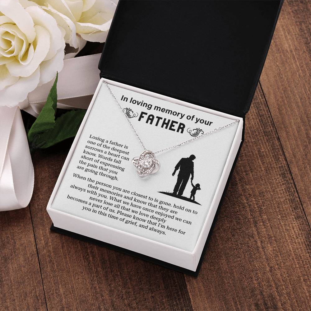 In Loving Memory Of Your Father Memorial Necklace Gift Sentimental Jewelry For Loss Of Father Emotional Keepsake For Remembrance Jewelry Gift For Memorial Special Gift For Grieving Family Unique Gift For Remembrance Emotional Connection Necklace