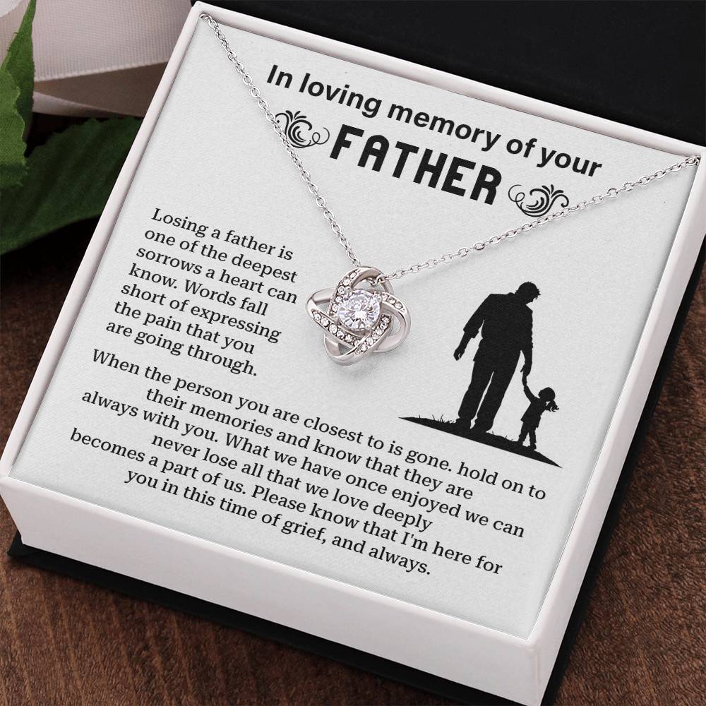 In Loving Memory Of Your Father Memorial Necklace Gift Sentimental Jewelry For Loss Of Father Emotional Keepsake For Remembrance Jewelry Gift For Memorial Special Gift For Grieving Family Unique Gift For Remembrance Emotional Connection Necklace