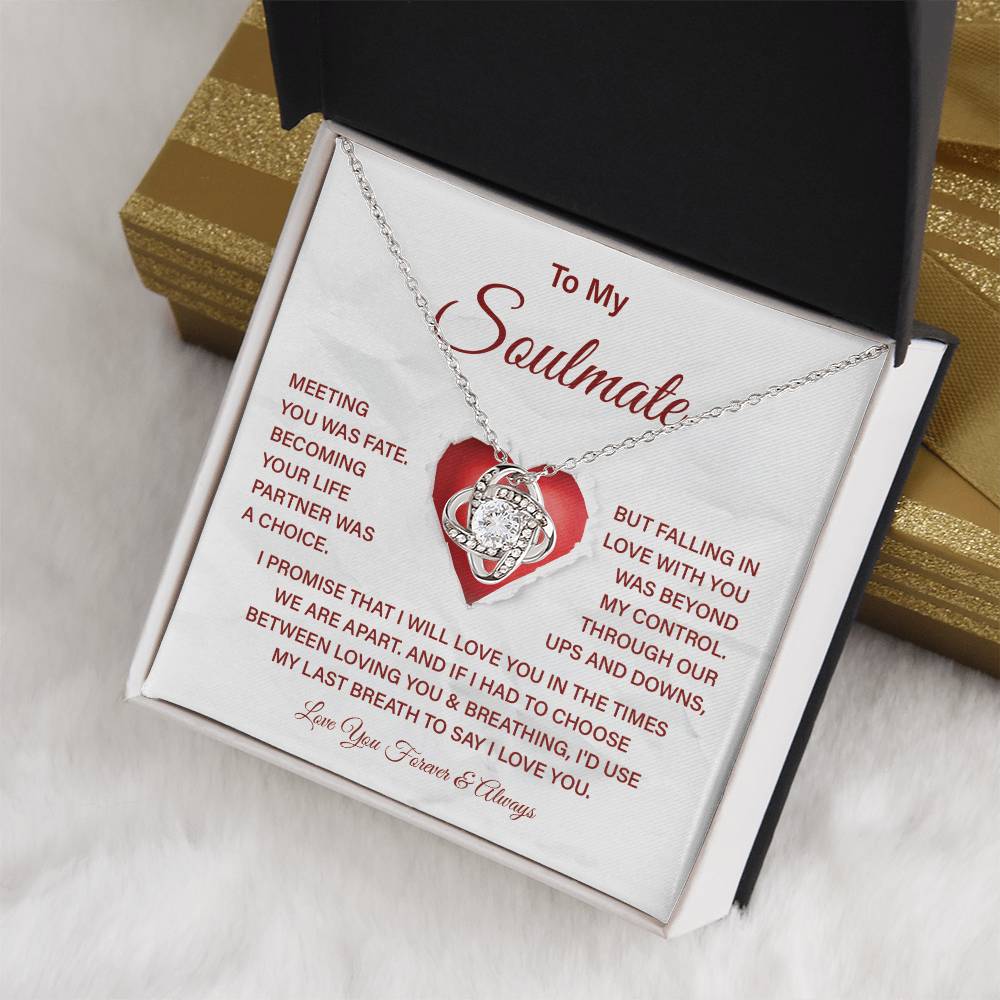 Soulmate Gift Necklace with Message Card & Box