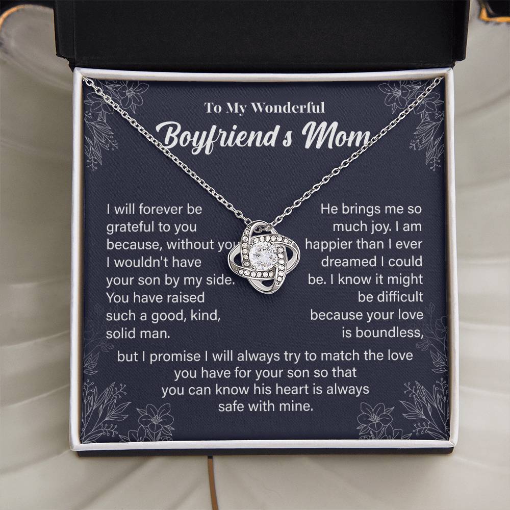 Boyfriend’s Mom Necklace Gift – With Message Card