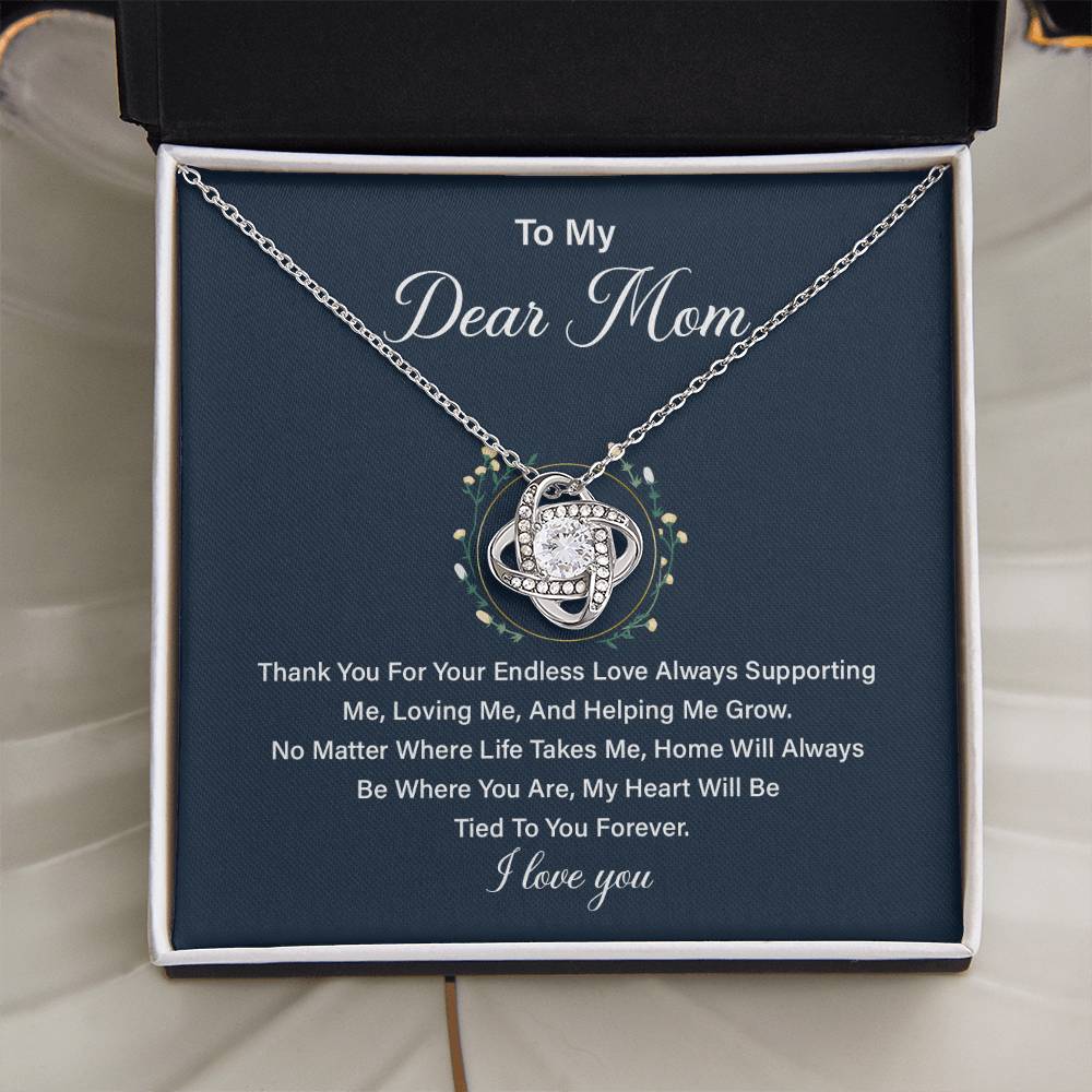 Necklace Gift for Mom from Daughter with Loving Message