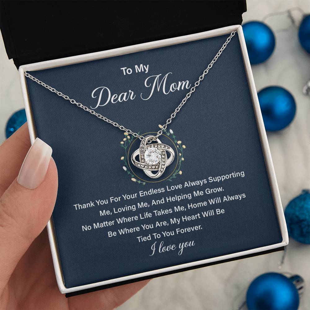 Necklace Gift for Mom from Daughter with Loving Message