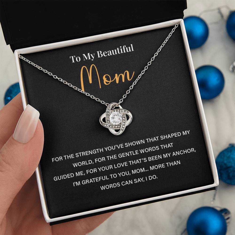 Mom Necklace Gift From Child With Thank You Message