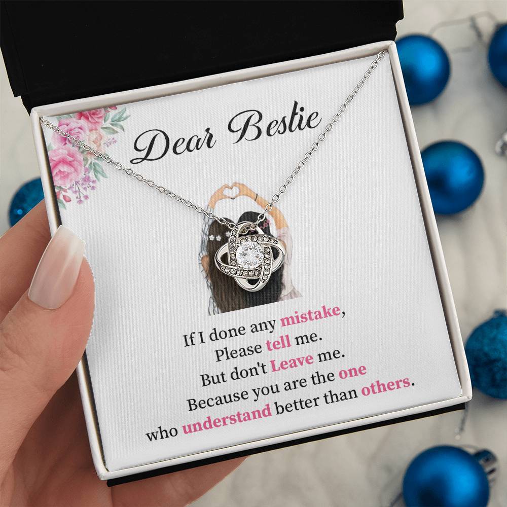 Bestie Necklace Gift with Apology Message Card