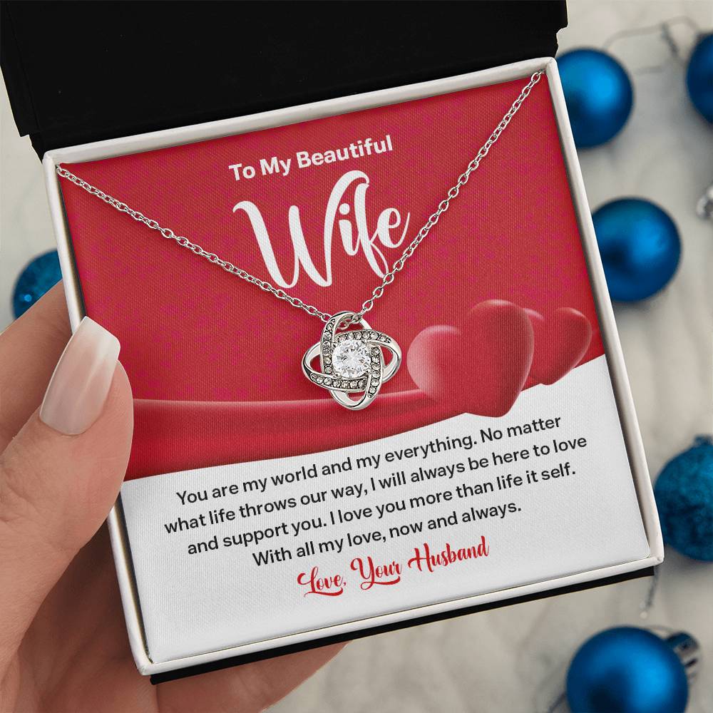 Wife Necklace Gift from Husband – Message Card Box