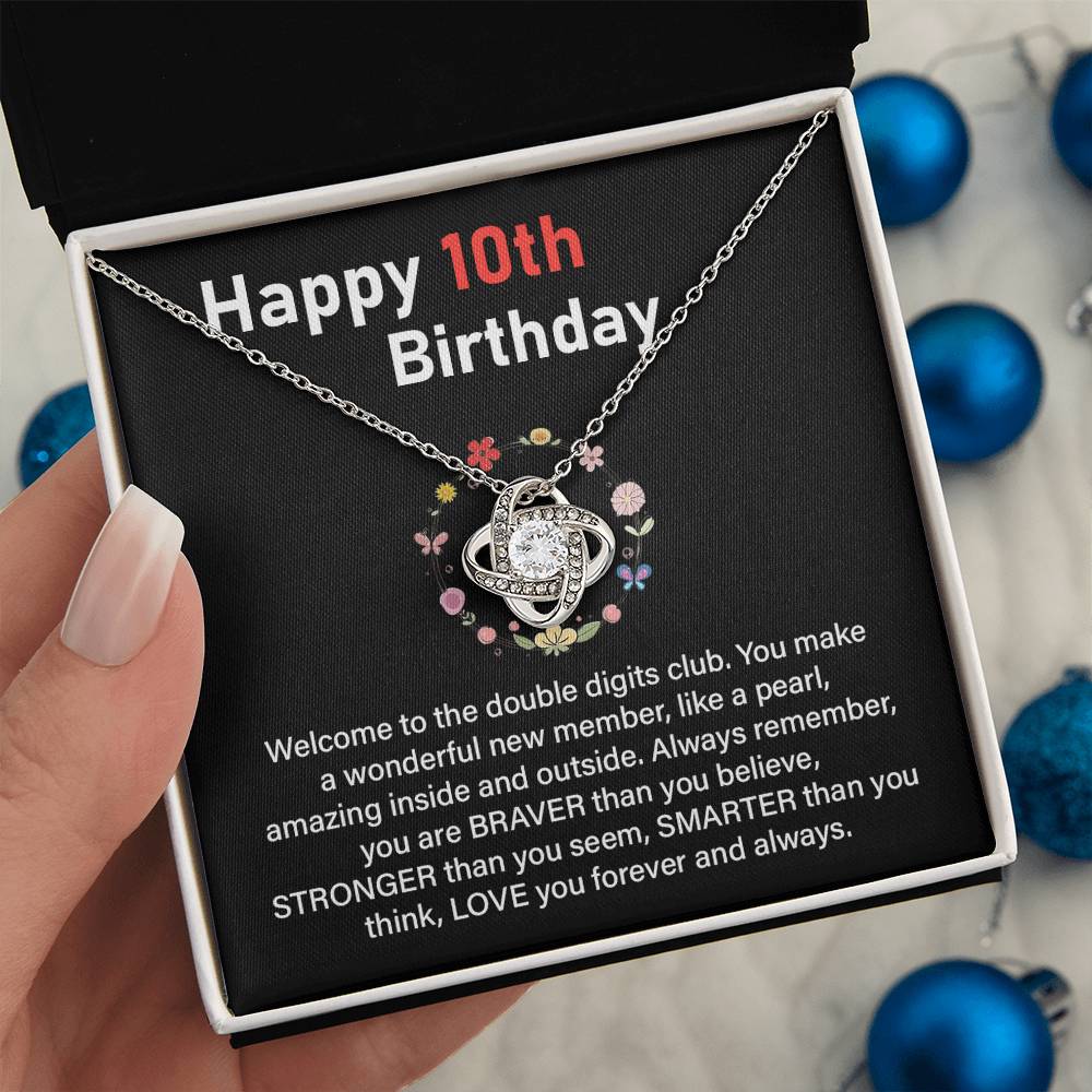 10th Birthday Gift for Girl – Jewelry with Sweet Message Card