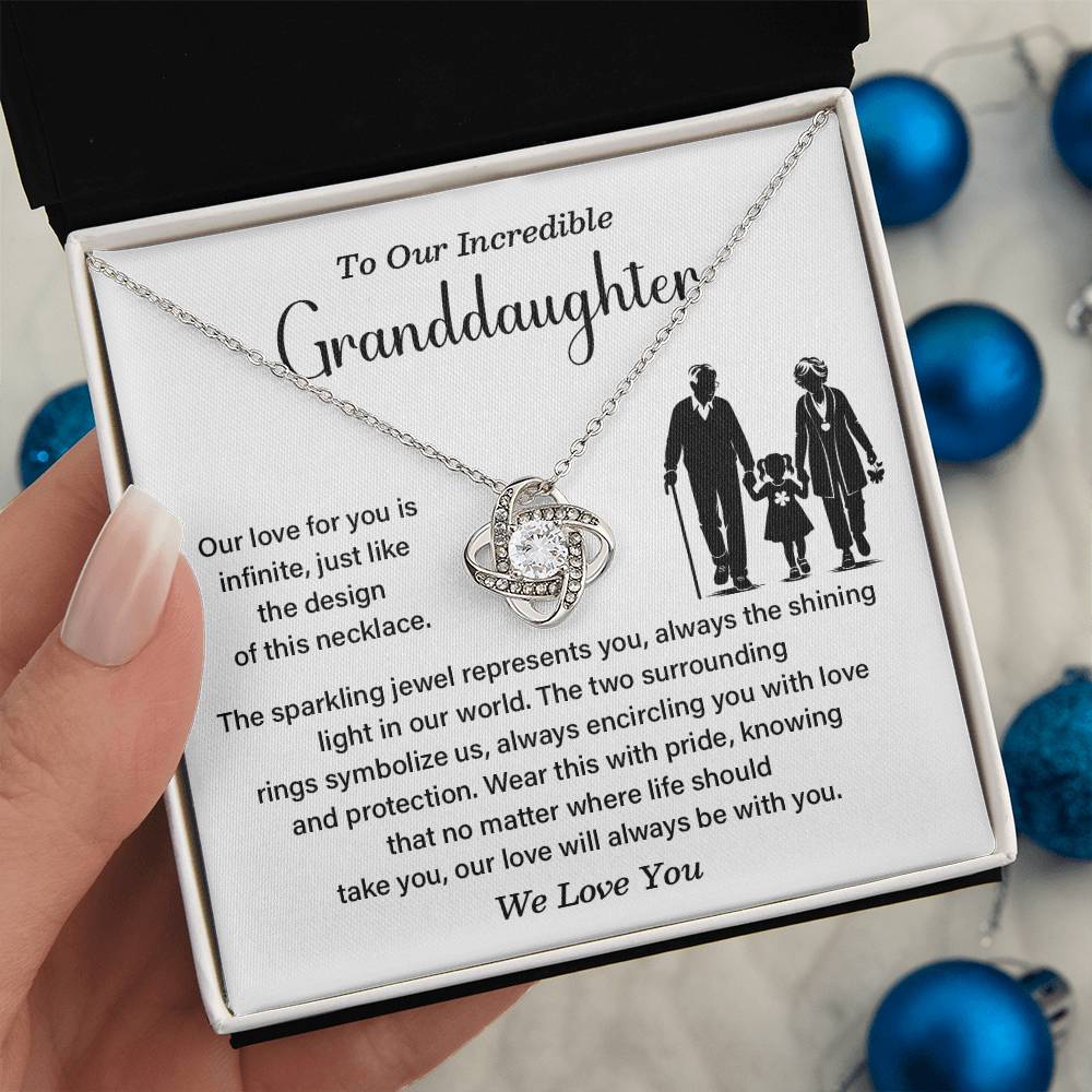 Granddaughter Necklace Gift from Grandparents – Infinite Love Message