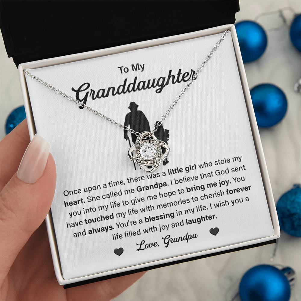 Gift From Grandfather to Granddaughter Necklace