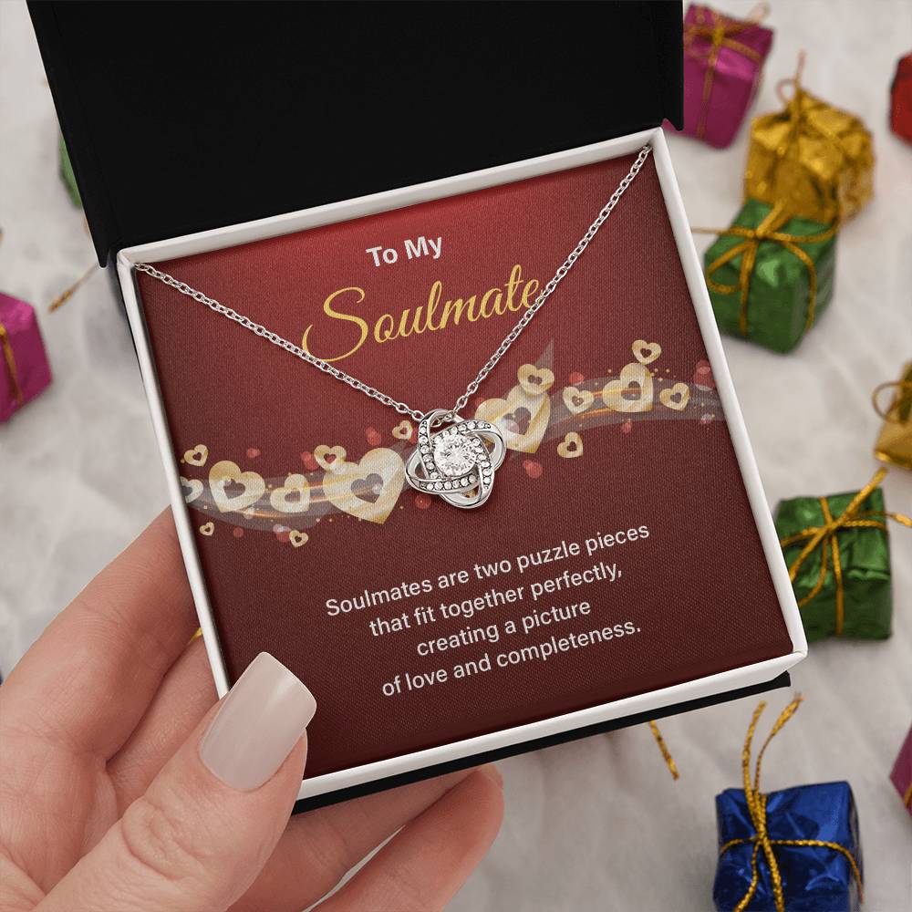 Soulmate Necklace Gift for Her – Gift Box & Card