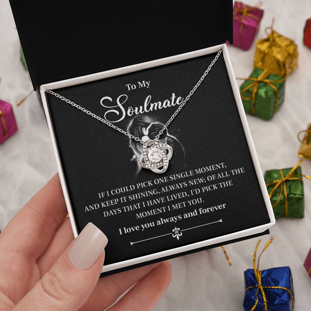 Soulmate Necklace Gift for Her – with Message Card
