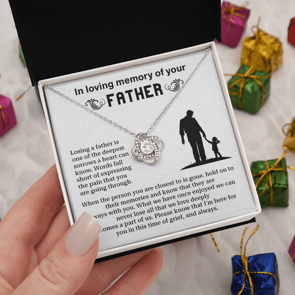 In Loving Memory Of Your Father Memorial Necklace Gift Sentimental Jewelry For Loss Of Father Emotional Keepsake For Remembrance Jewelry Gift For Memorial Special Gift For Grieving Family Unique Gift For Remembrance Emotional Connection Necklace