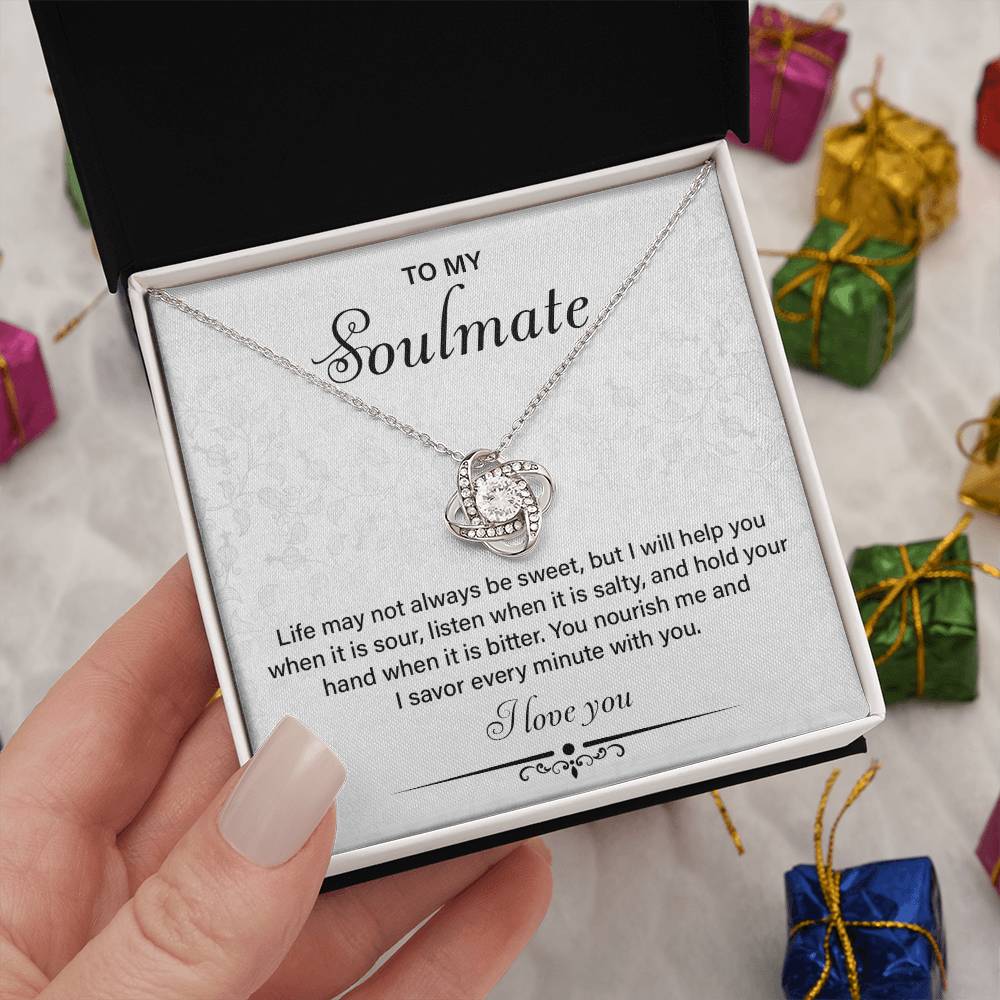 Soulmate Necklace Gift for Her – Card & Gift Box