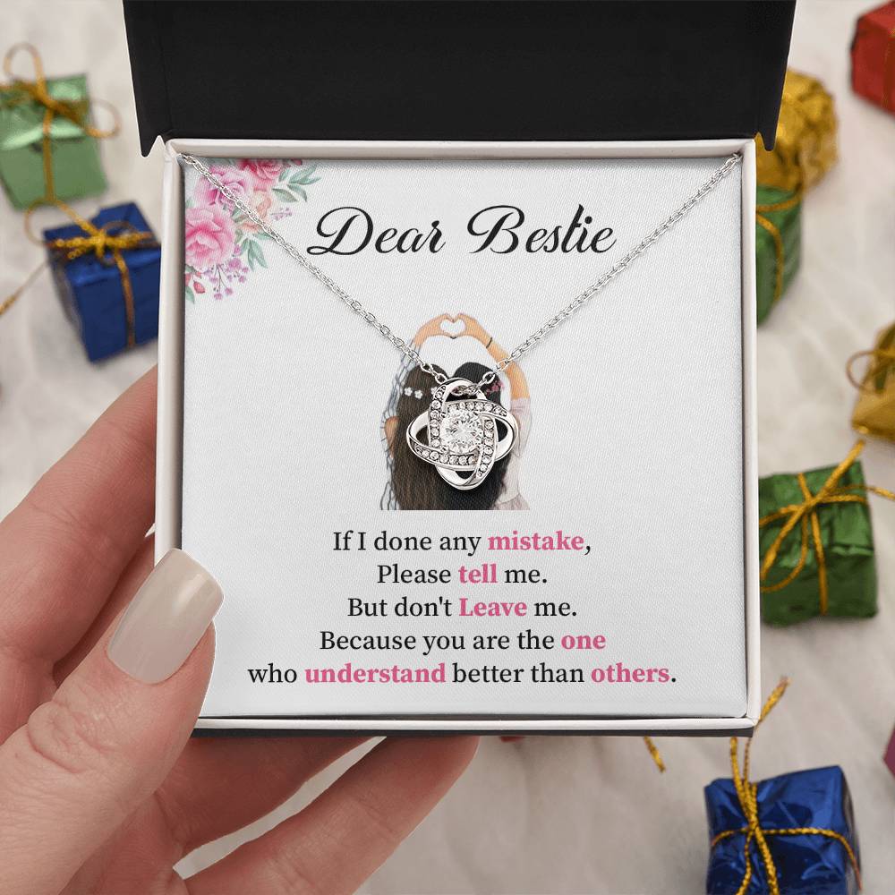 Bestie Necklace Gift with Apology Message Card