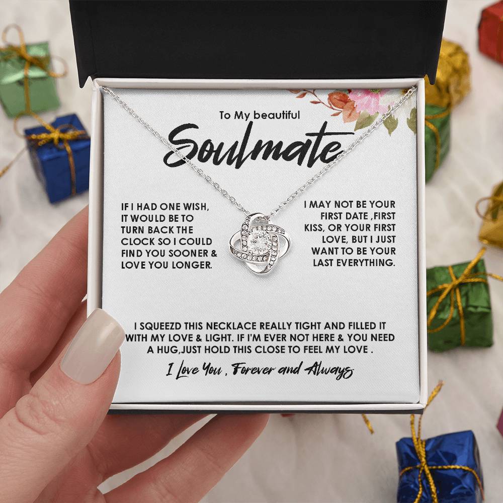 To My Soulmate Necklace Gift for Her With Message card