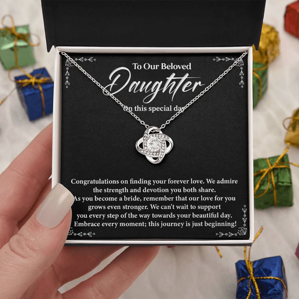 Daughter Wedding Gift from Parents – Necklace & Card