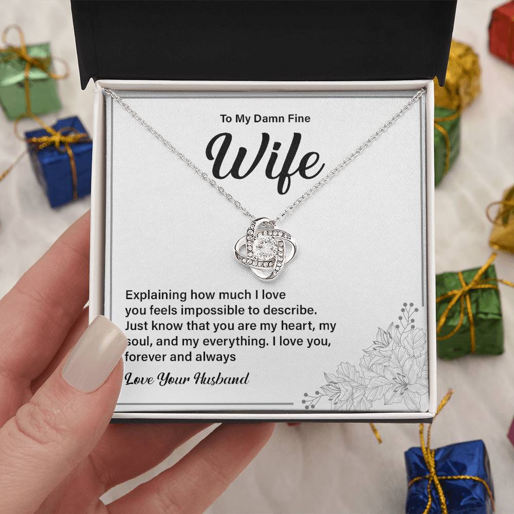 Wife Necklace Gift from Husband with Gift Card