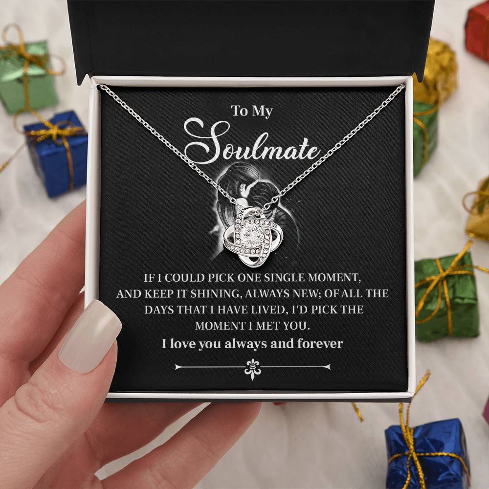 Soulmate Necklace Gift for Her – with Message Card