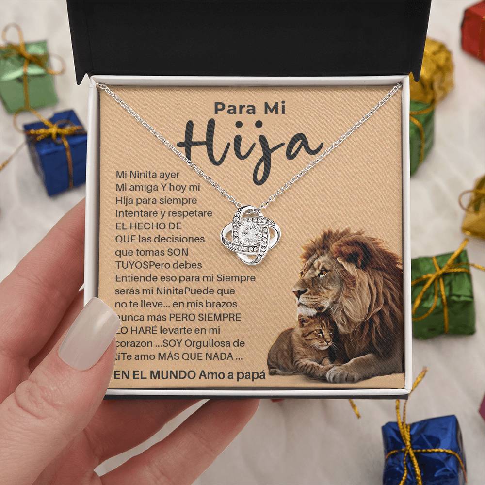Collar Para Hija con Tarjeta de Papá – Orgullosa de Ti Siempre