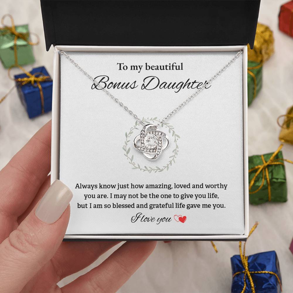 Bonus Daughter Necklace Gift From Stepmom with Love