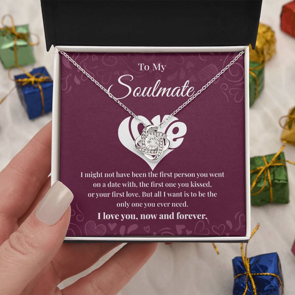Soulmate Necklace Gift for Her with Message Card
