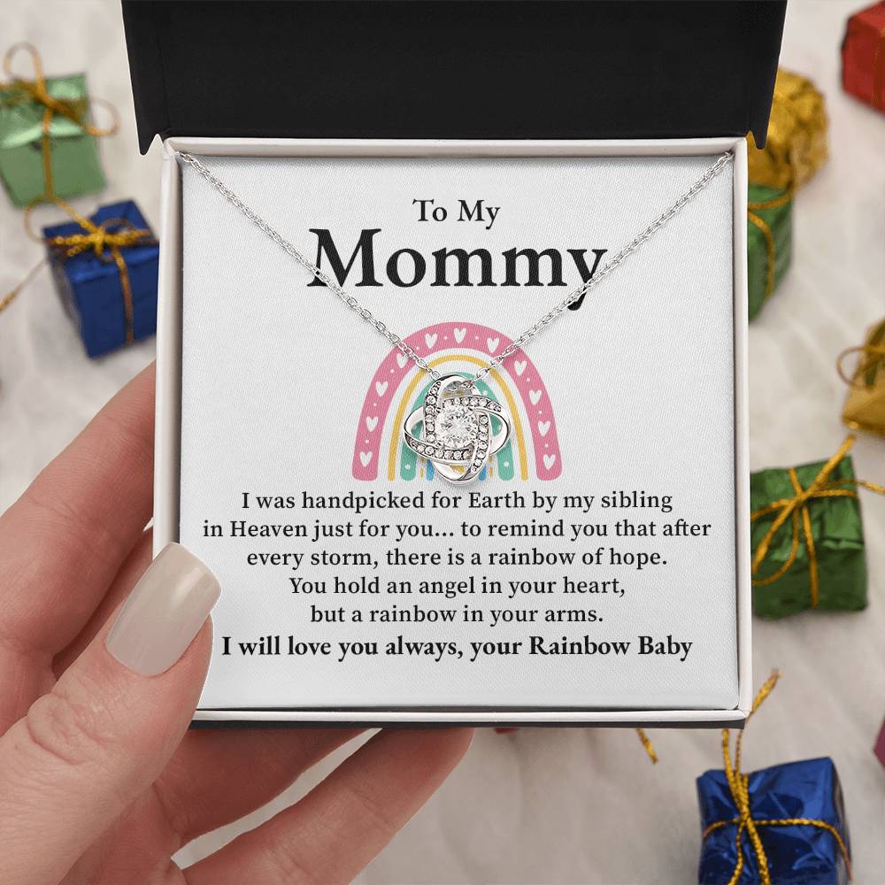 To My Mommy, Necklace Gift For Mom With Message Card