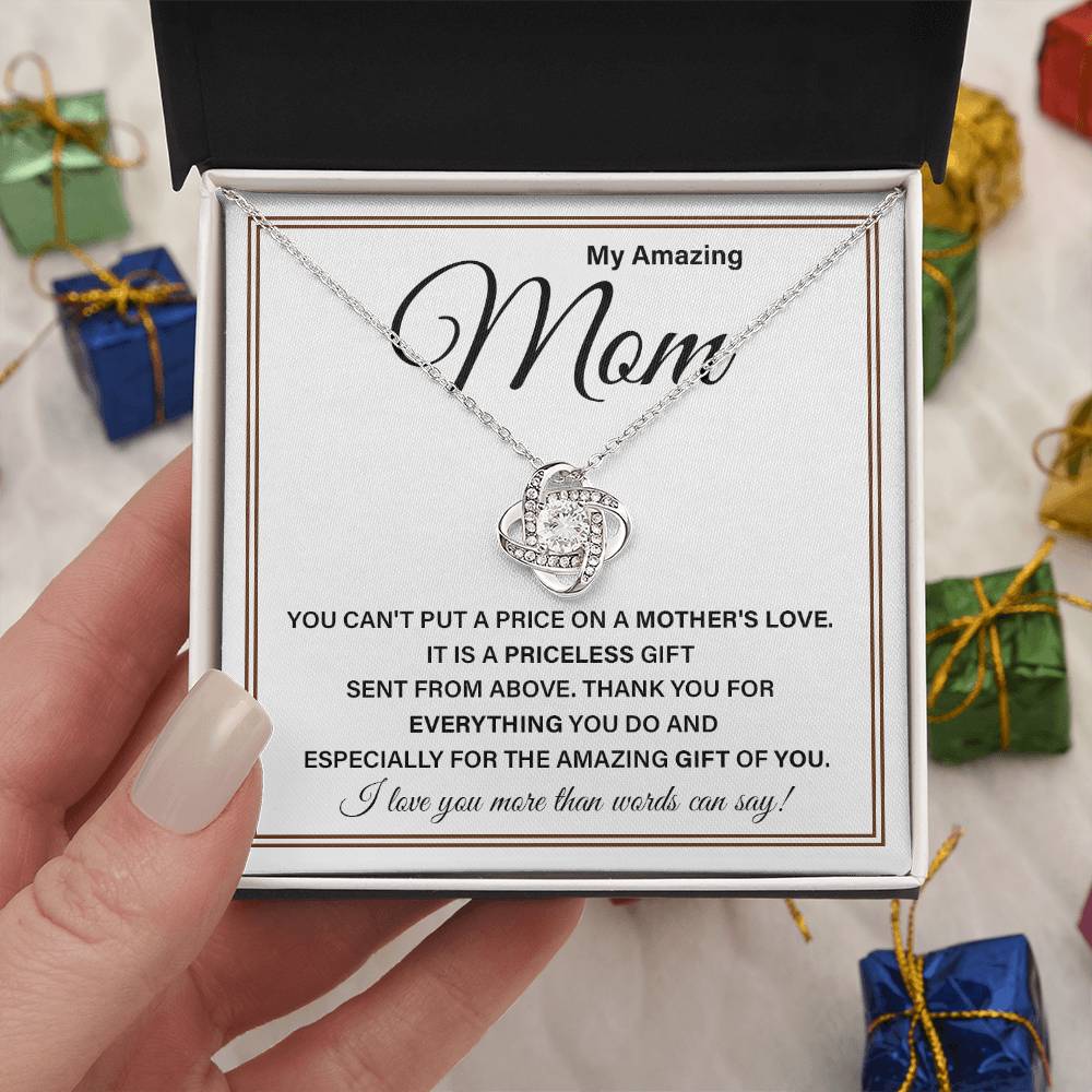 Mom Necklace Gift from Daughter with Love Message