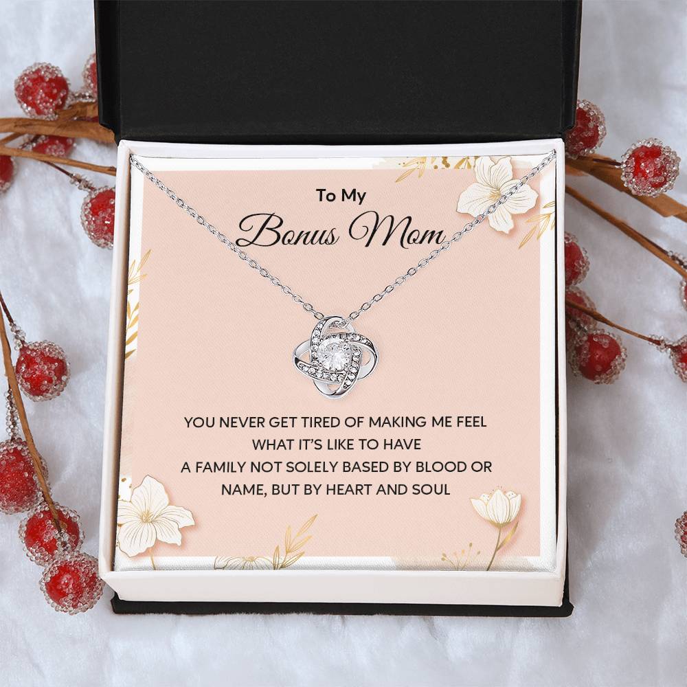 Bonus Mom Necklace Gift With Message Card
