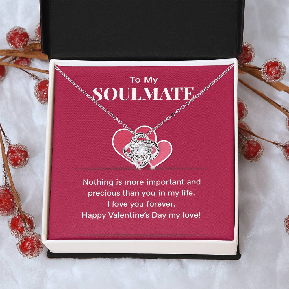 Soulmate Valentine's Necklace Gift with Gift Box
