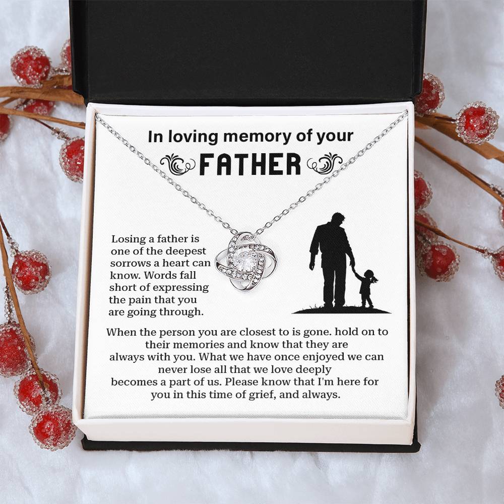 In Loving Memory Of Your Father Memorial Necklace Gift Sentimental Jewelry For Loss Of Father Emotional Keepsake For Remembrance Jewelry Gift For Memorial Special Gift For Grieving Family Unique Gift For Remembrance Emotional Connection Necklace
